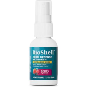 BioShell Germ Defense for Your Mouth (1 fl. oz.) I Fights and Kills Germs I Great for Crowds and Confined Spaces I Oral Antiseptic I Berry Flavor