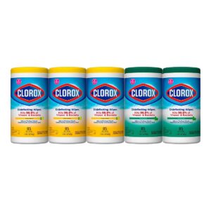 Clorox Disinfecting Wipes Variety Pack - 5X Cleaning Power, Kills 99.9% of Bacteria - 5 Pack, 425 Count Total