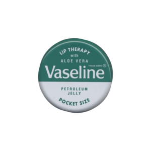 Vaseline Lip Therapy with Aloe Vera, Petroleum Jelly, Pocket Size, .7 oz (Pack of 2)