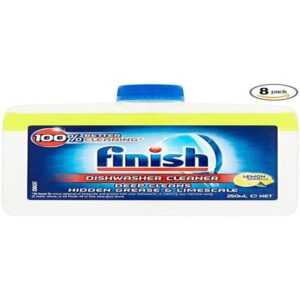 Finish Dual Action Dishwasher Cleaner Lemon Sparkle 250 ml (Pack of 8)