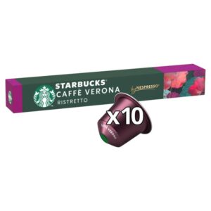 Starbucks Coffee Pods Compatible with Nespresso Original Line Machine Packs 10 Capsules Espresso Light Dark Roast All Pack / Flavors (10 Caps Starbucks Caffe Verona)