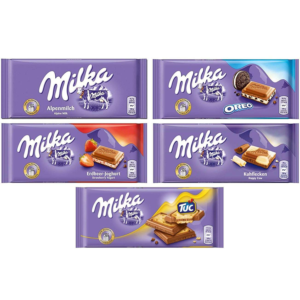 Milka Chocolate Bars Assorted Bundle of 5 (Bundle #1)