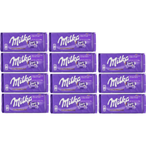 World's Best Milka Chocolate Alpine Milk (Pack of 10+1)