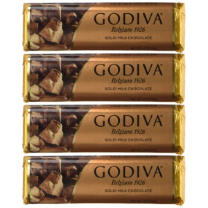 Godiva Chocolatier Solid Chocolate, 1.5 Ounce (Pack of 4)