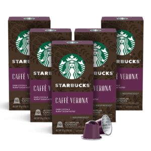 Coffee Pods Compatible with Flavors (50 Caps Starbucks Caffe Verona Dark)