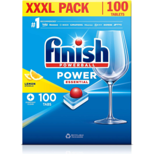 Finish Dishwasher Tablets All In 1 Powerball XXXL Lemon, 100 Tablets