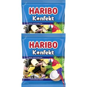 Haribo Gummy Candies Lakritz Konfekt Gummies  175g ( Pack of 2)